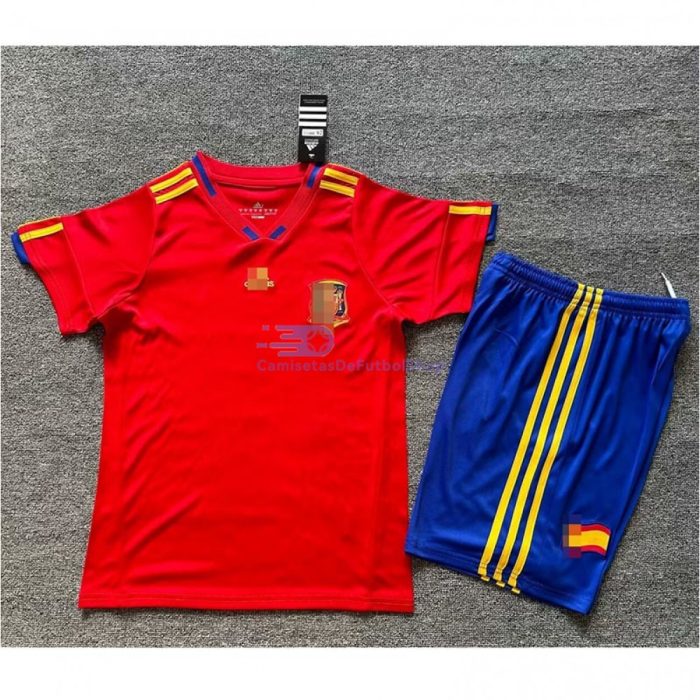 Camiseta España 2010 1ª Equipación Retro Niño Kit - 图片 1