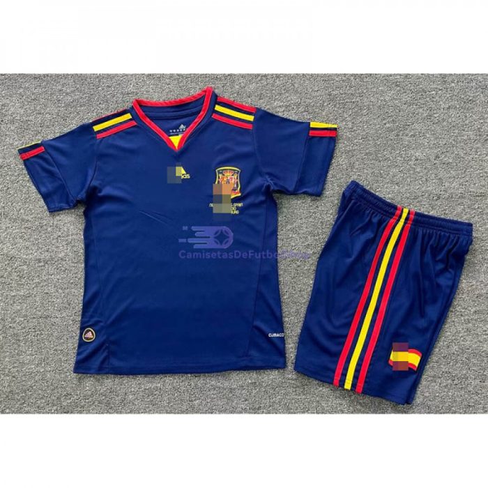 Camiseta España 2010 2ª Equipación Retro Niño Kit - 图片 1